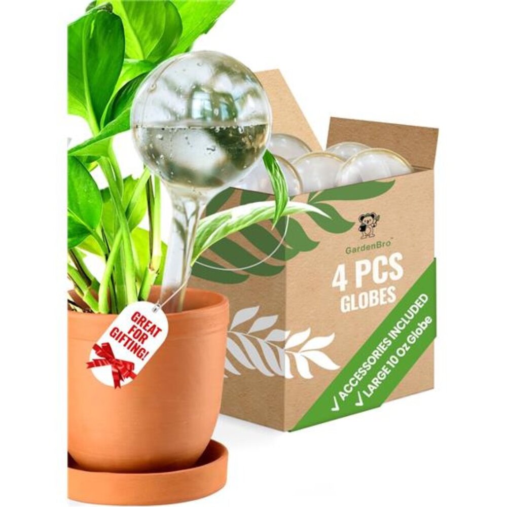 Plant Watering Globes Large Plastic XL Set of 4 - Automatic Plant Waterer Indoor